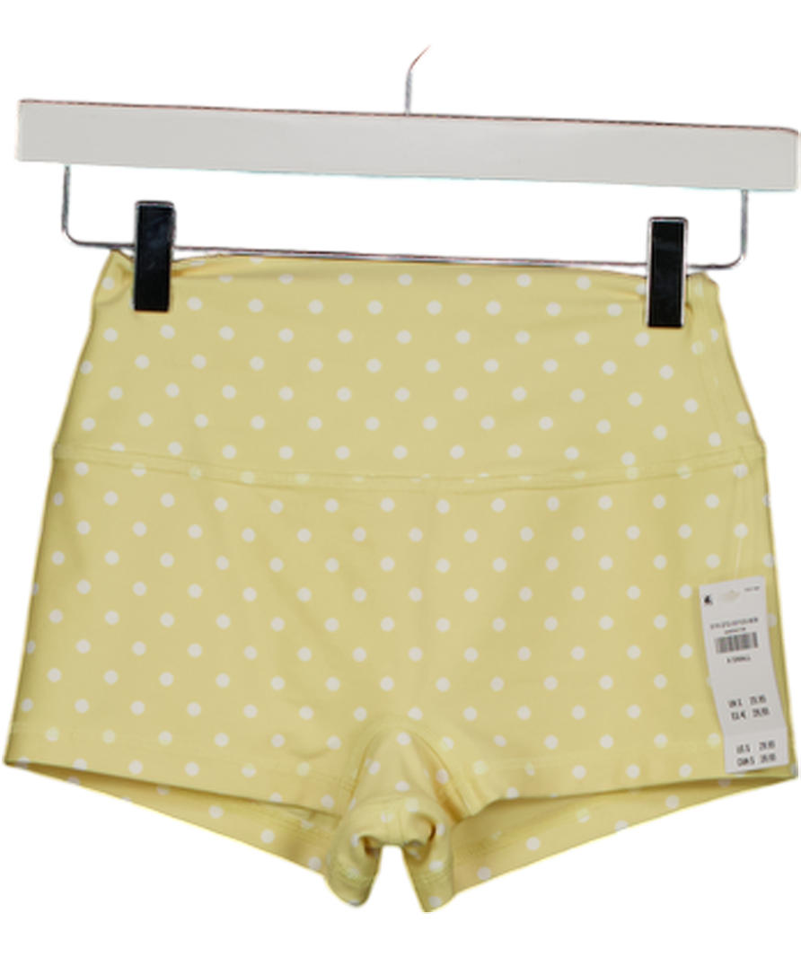 Gilly Hicks Butter Yellow Polka Dot Cycle Shorts UK XS