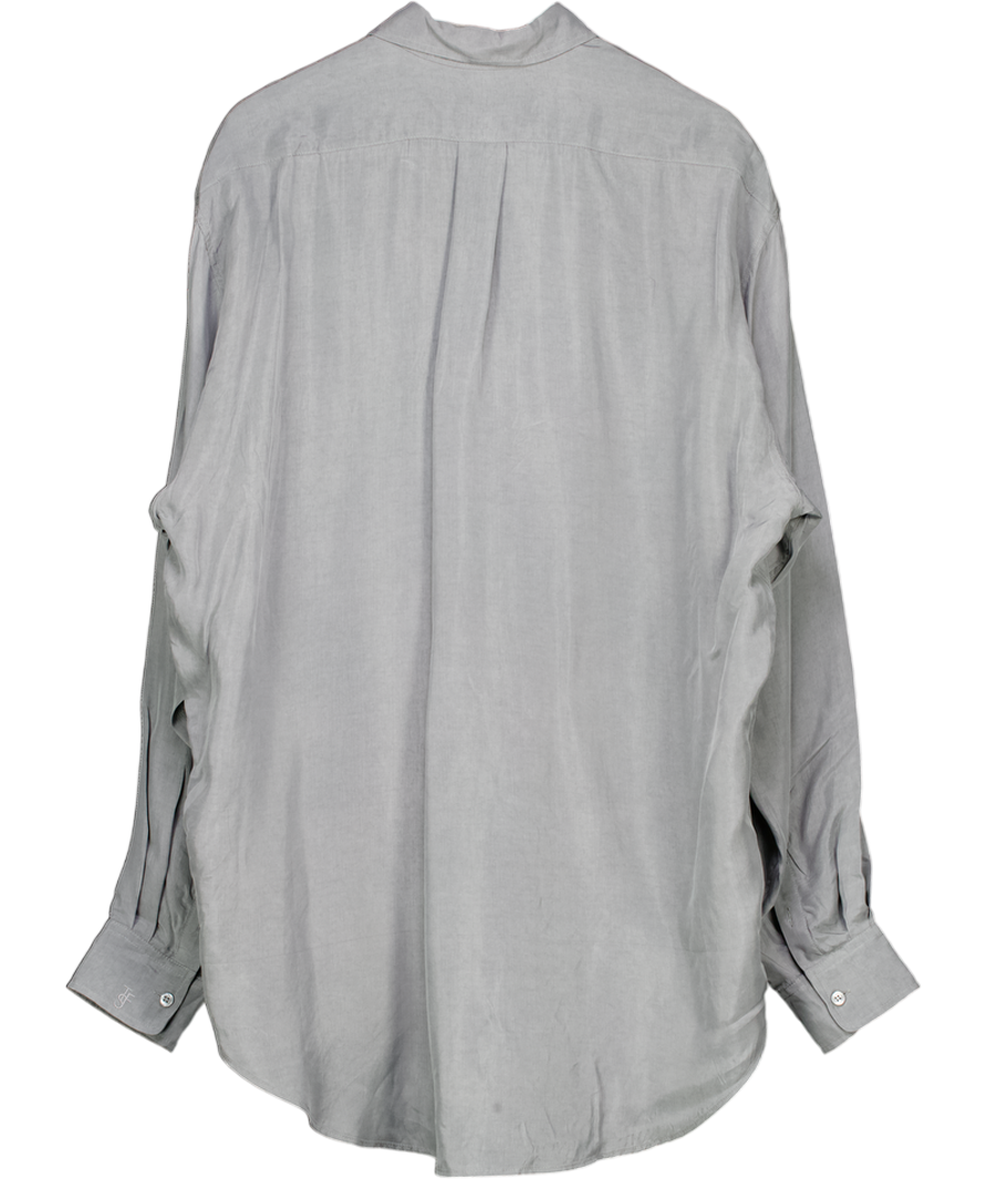 THE FRANKIE SHOP Grey Leland Long-sleeve Shirt UK M