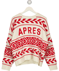 MINT VELVET Cream / Red Graphic "apres Ski" Fair Isle Jumper UK XL