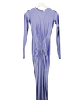 MOOS STUDIO Blue High Shine Celestial Long Sleeve Maxi Dress  Fr36 UK 8