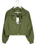 RIVER ISLAND Green Linen Blend Swing Jacket UK 6