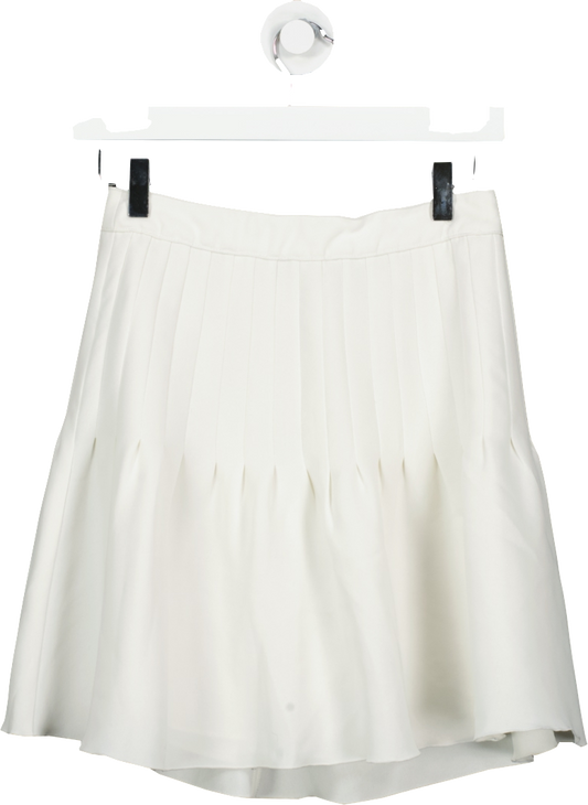 REISS White Lexi Pin-tuck Mini Skirt UK 8