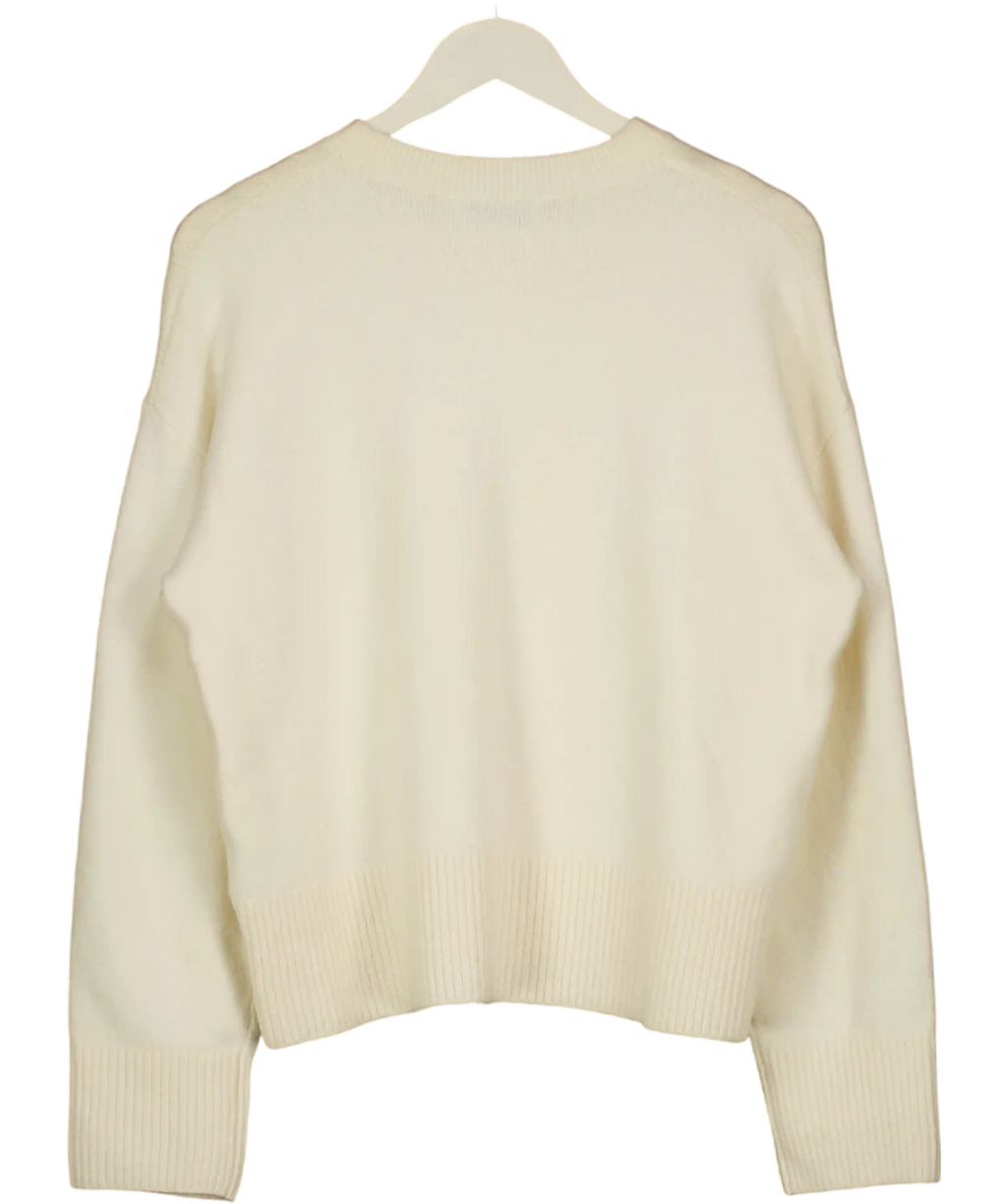 & Other Stories Cream Relaxed Knit Jumper UK M