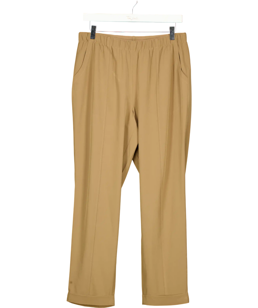 Varley Brown Everly Lightweight Tapered Trousers UK M