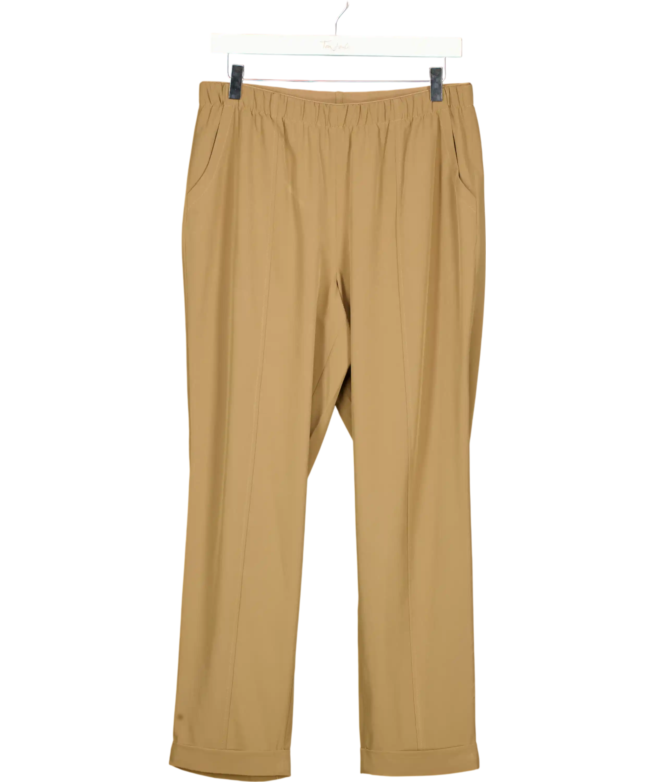 Varley Brown Everly Lightweight Tapered Trousers UK M