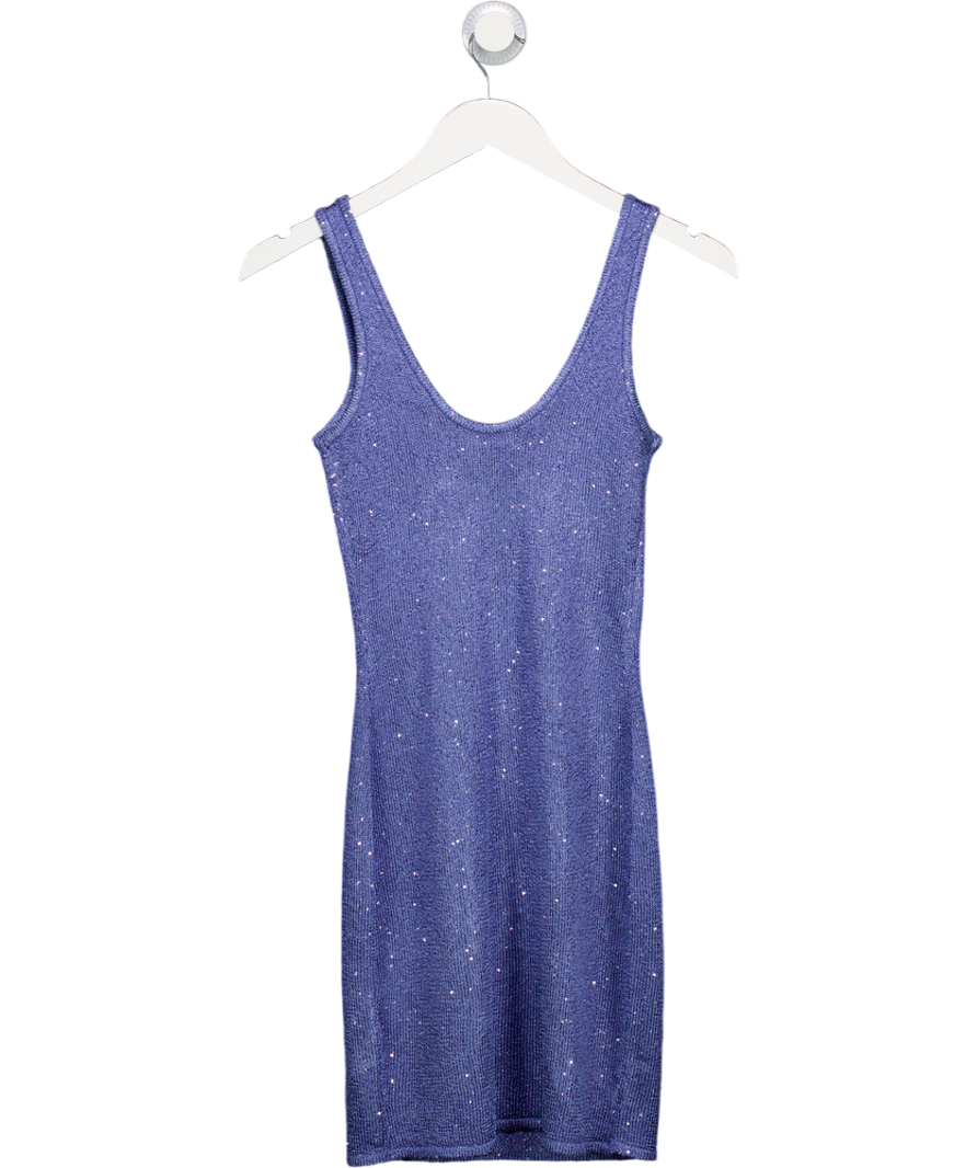 White Fox Blue Gen Z Love Sequin Knit Mini Dress UK S