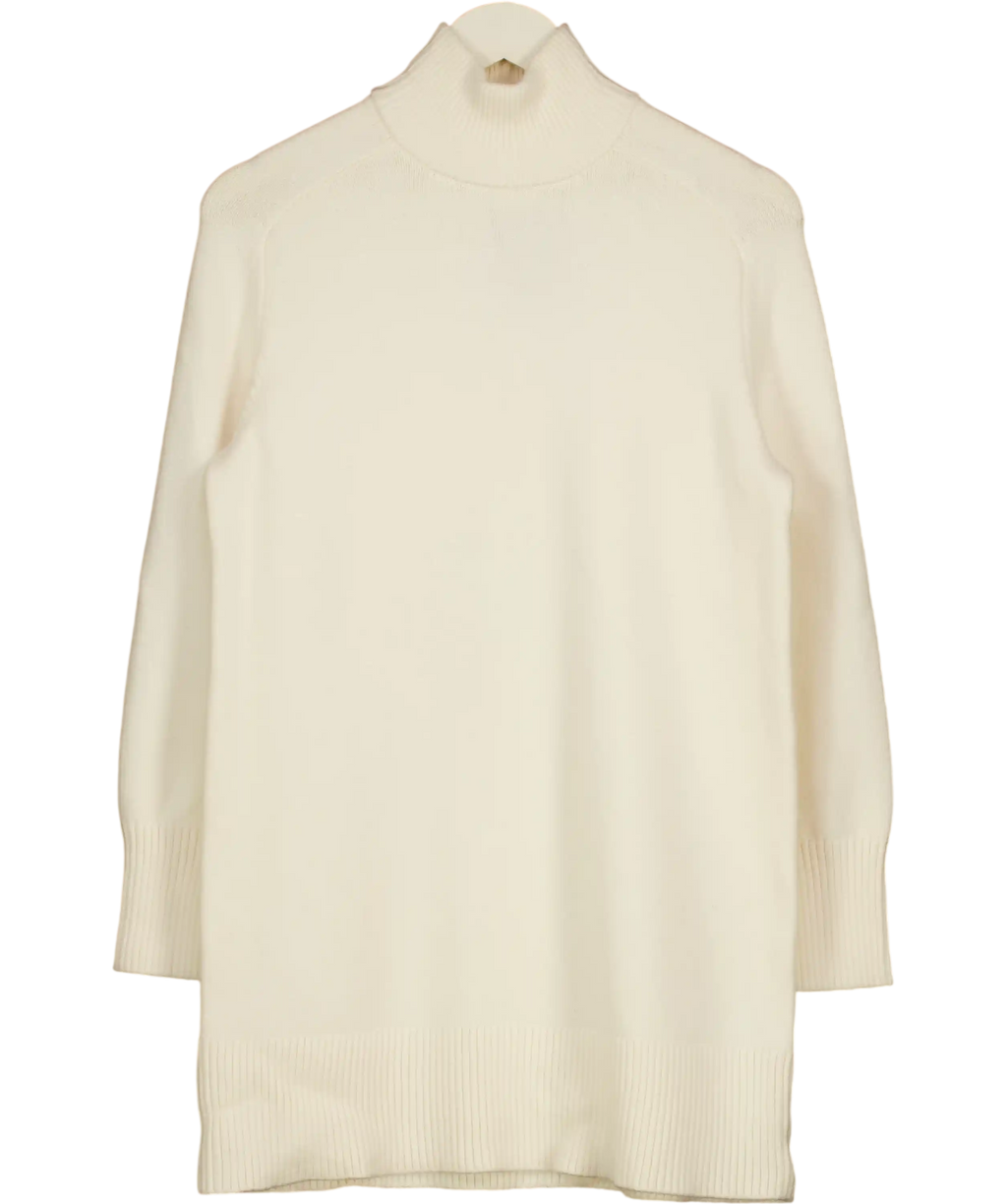 ZARA Cream Knitted Roll Neck Knitted Dress UK S