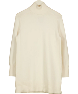 ZARA Cream Knitted Roll Neck Knitted Dress UK S