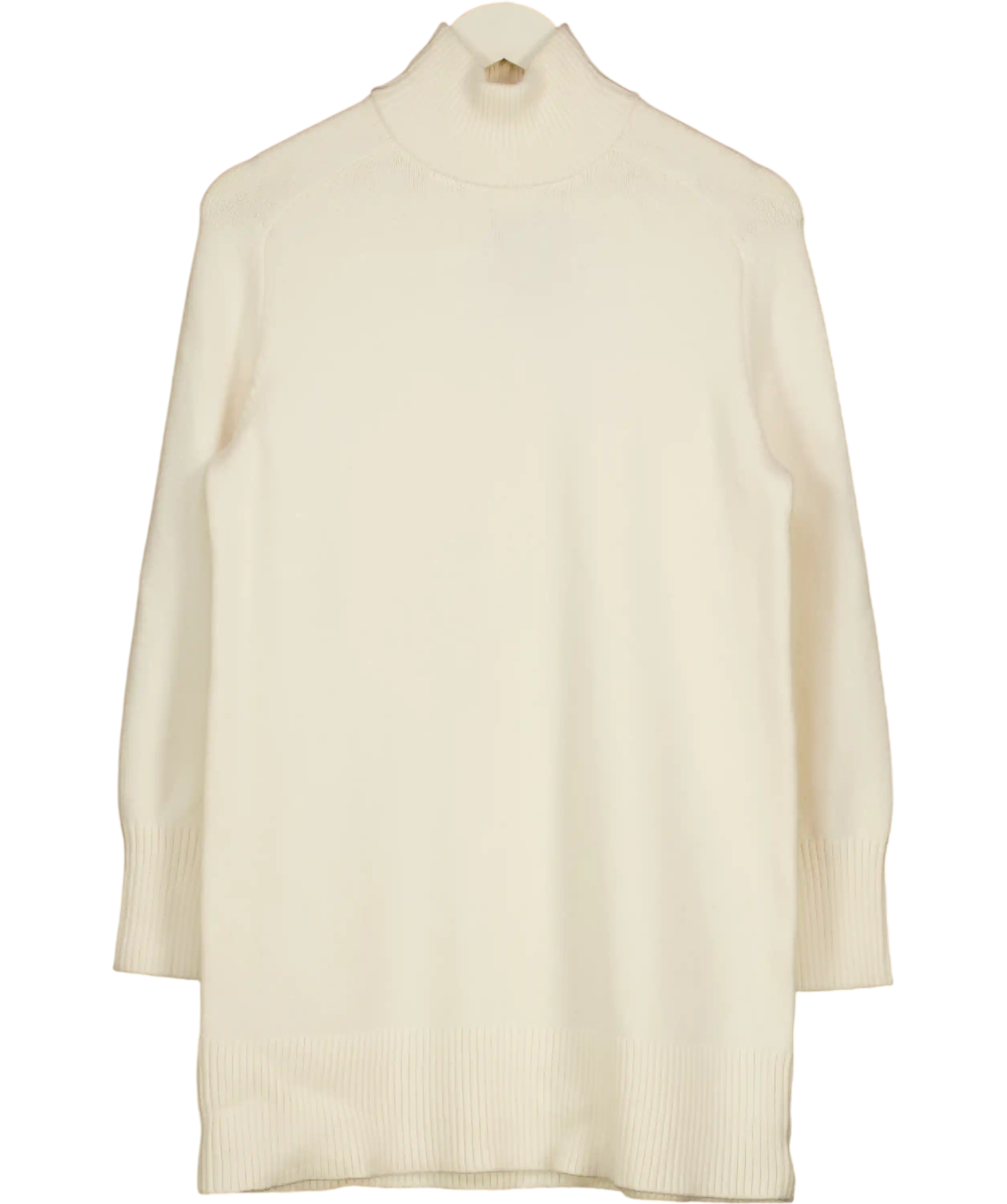ZARA Cream Knitted Roll Neck Knitted Dress UK S