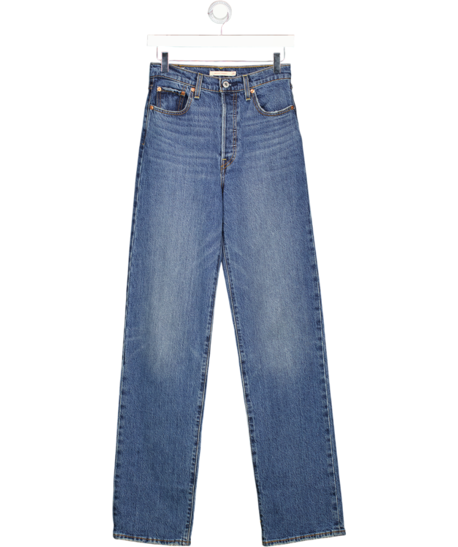 LEVI'S Blue Ribcage Straight-leg Denim Jeans W25