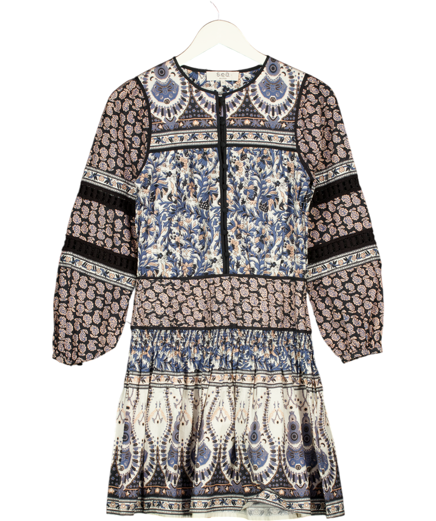 Sea New York Multicoloured Cotton Long Sleeve Print Dress Us2 UK 6