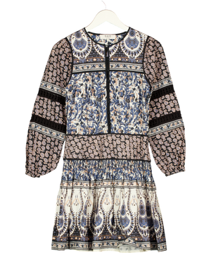 Sea New York Cotton Long Sleeve Print Dress Us2 UK 6