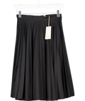 Sunspel Black T010 All Round Pleated Knee Length Skirt UK XXS