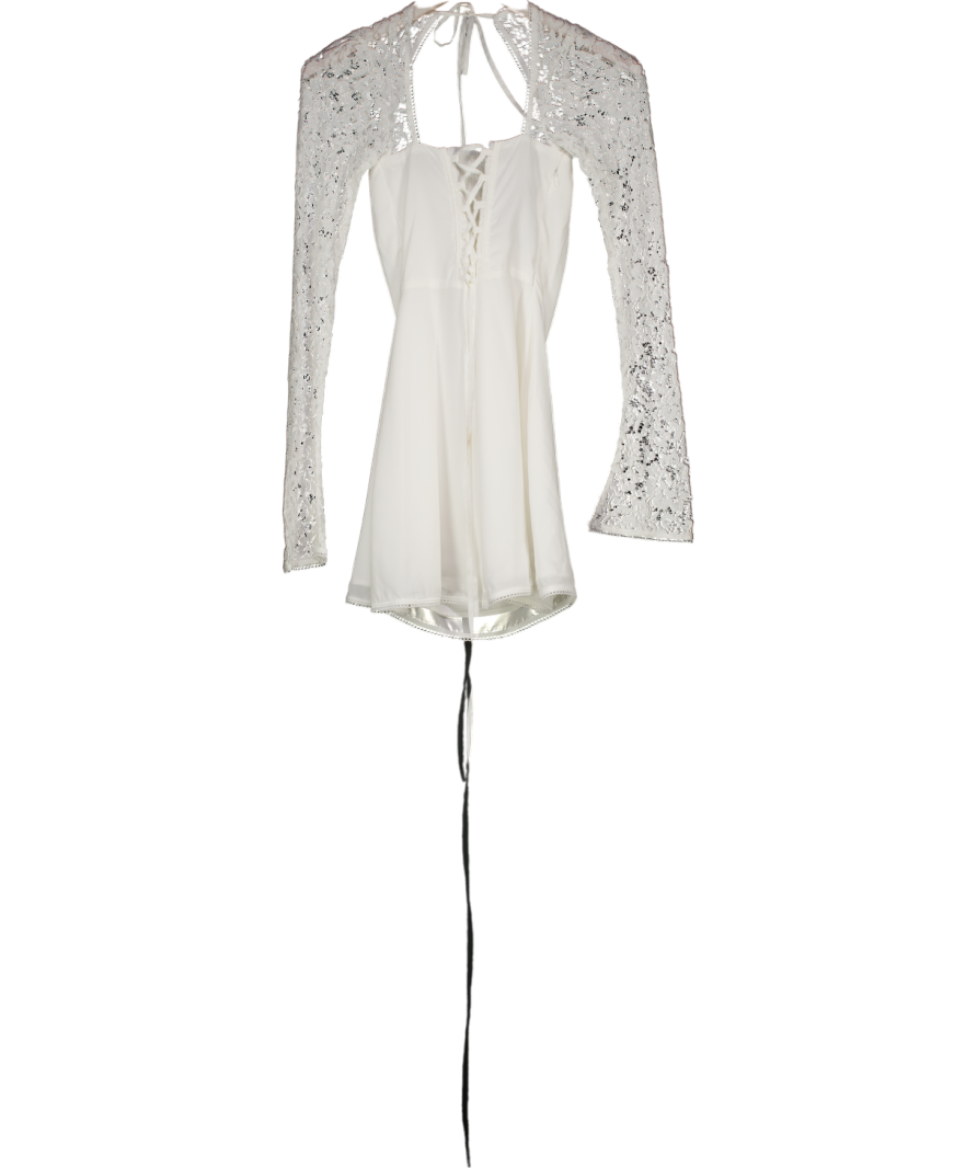 Babyboo White Jacinta Mini Dress - Ivory UK M