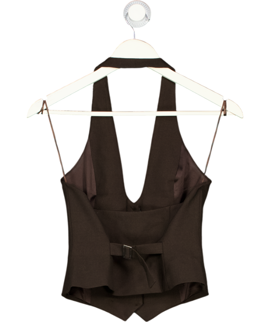 ZARA Brown Waistcoat Top UK XS