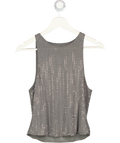 SLA THE LABEL Grey Sleeveless Embellished Top UK XS