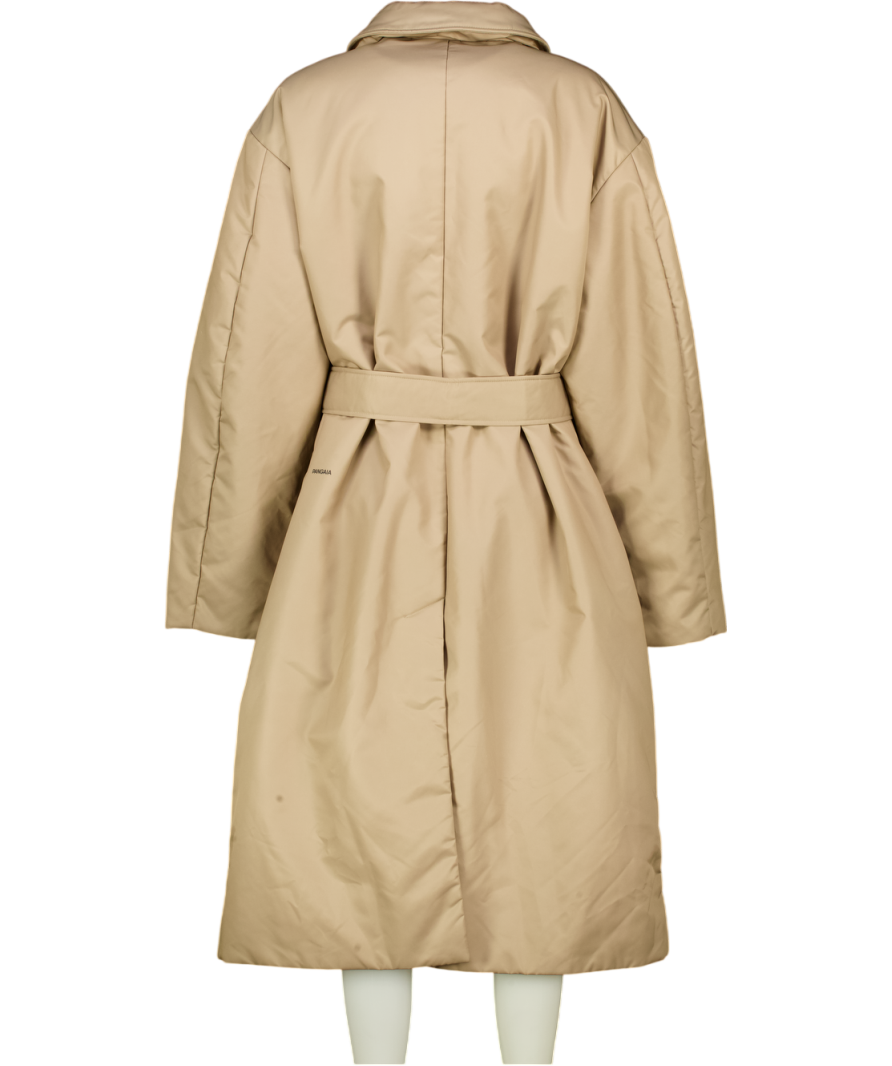 PANGAIA Brown Flower-warmth Trench Coat UK L