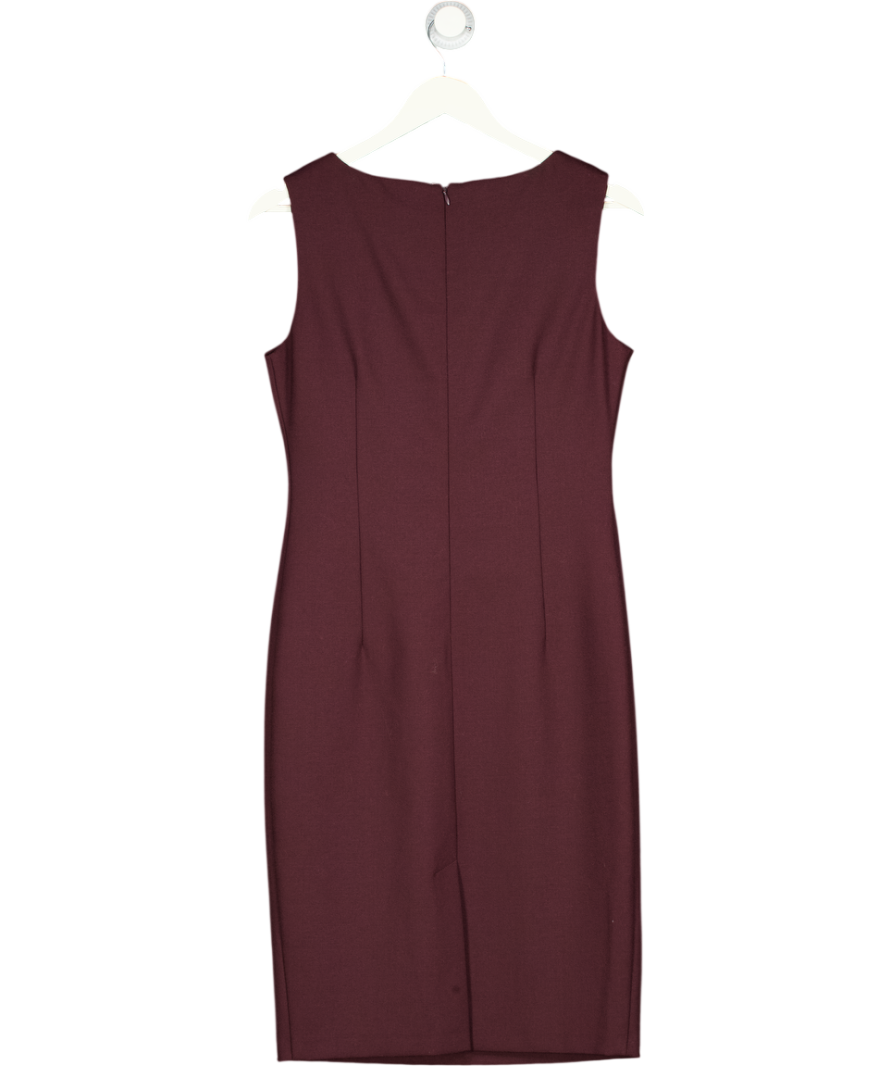 NEXT Red Burgundy Bow Front Pencil Dress UK 10