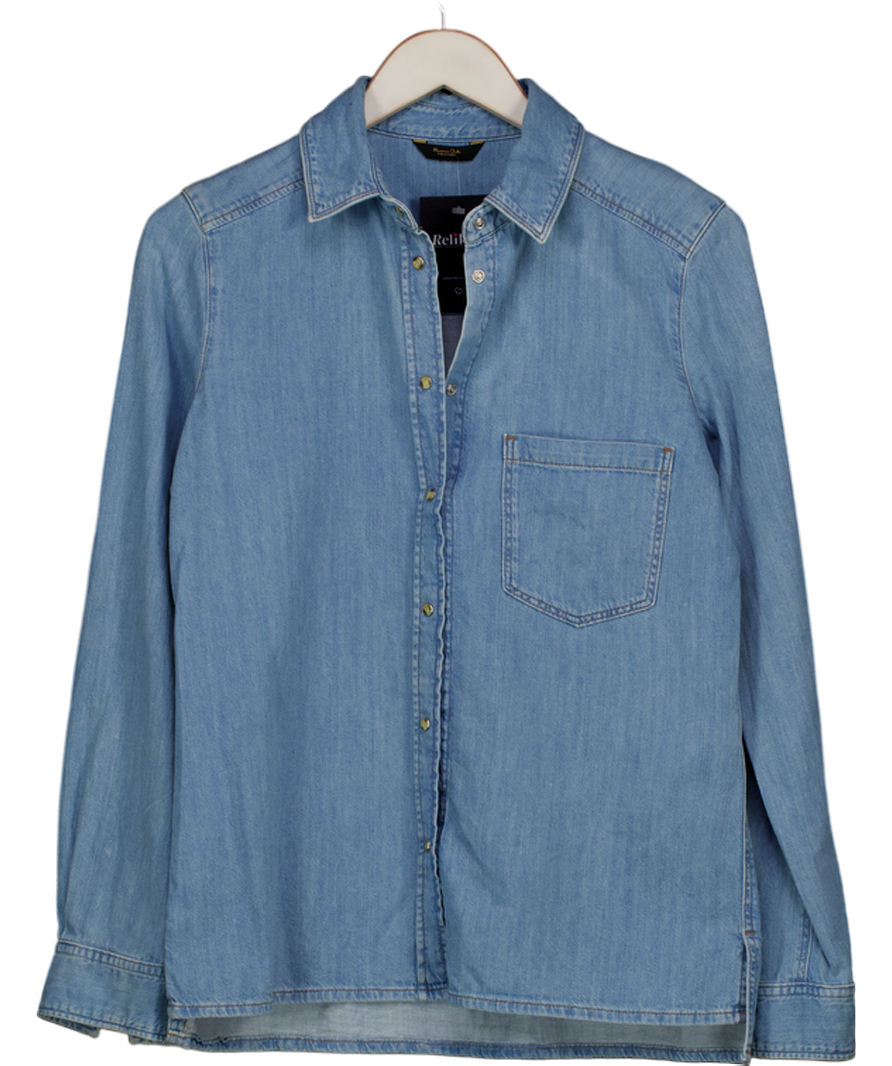 Massimo Dutti Blue Denim Shirt UK S