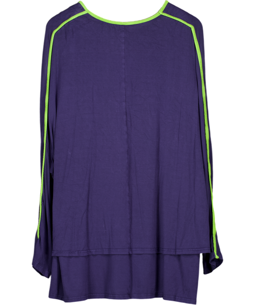 Annalisa Blue Tunic Top With Zip Detal UK 28