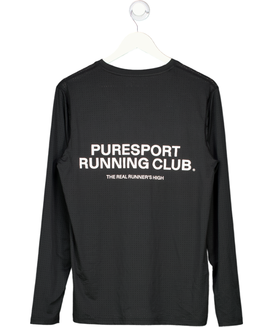 Puresport Black Long Sleeve Workout Top UK S