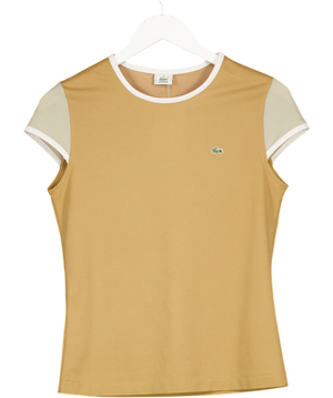 Lacoste Brown Two Tone T-shirt UK 14