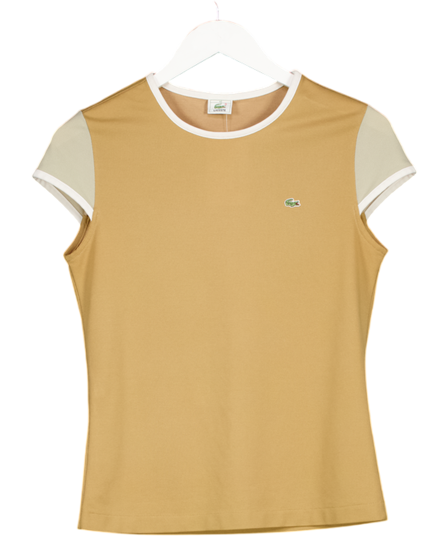 Lacoste Brown Two Tone T-shirt UK 14