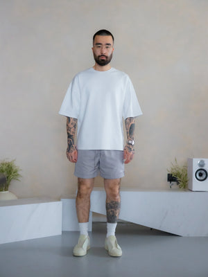 KITH Active Nylon Mesh-Trimmed Grey Shorts s UK XS