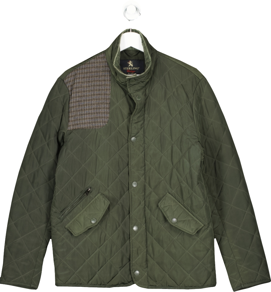 Sterling Vintage Green Quilted Jacket UK S