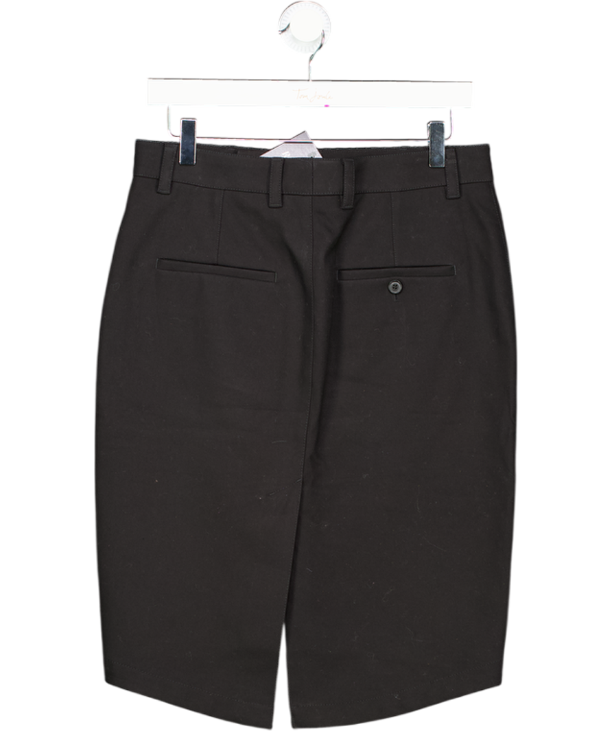 Wardrobe NYC Black Cotton Dipped Hem Pencil Skirt UK S