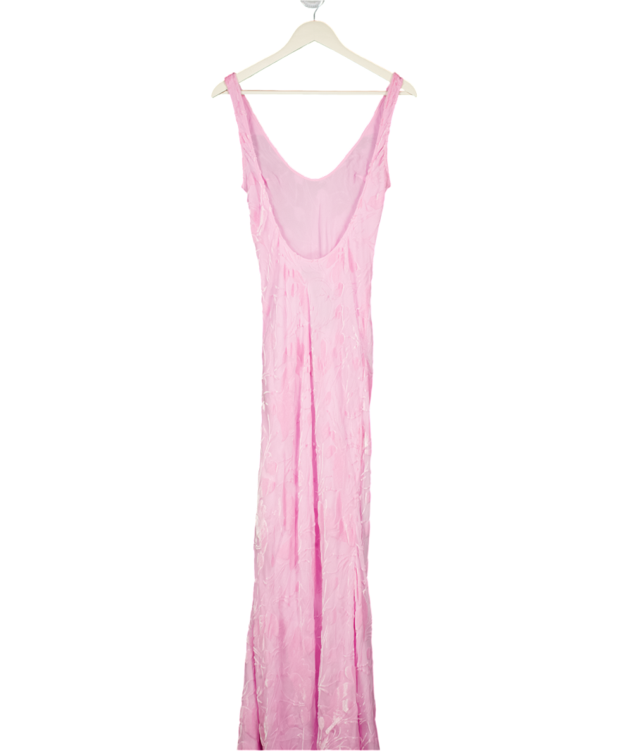 RAT & BOA Baby Pink Velvet Devore The Amaris Dress UK XS