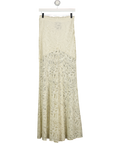 ALEXANDRA MIRO Cream Juniper Semi-sheer Lace Maxi Skirt UK S