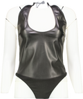White Fox Black I Think I'm Ready Pu Bodysuit UK S