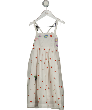 Stella McCartney Girls White Embroidered Flowers Dress 6 Years