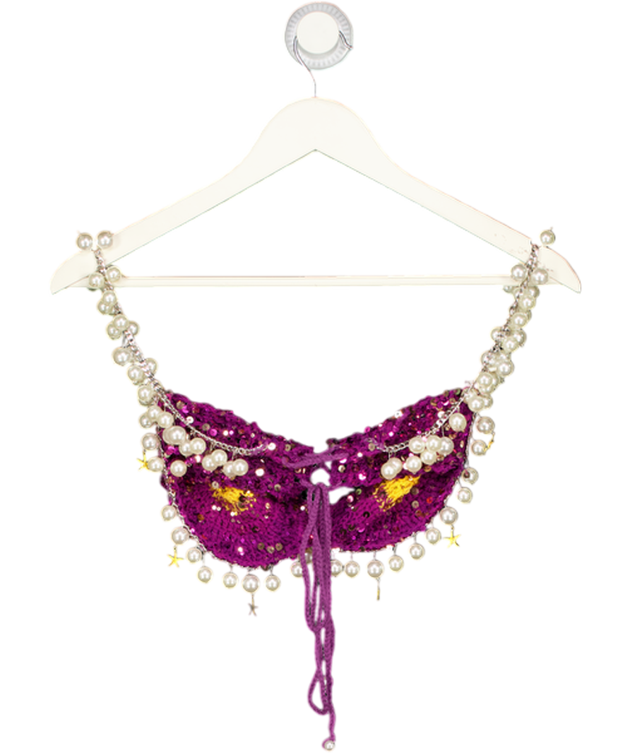 River Island Purple & Orange Top Sequin UK S