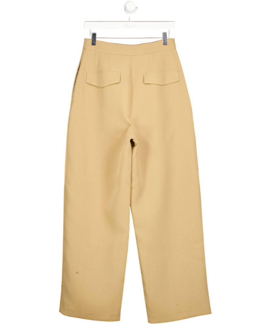 TOPSHOP Beige Camel Single Pleat Barrel Trouser UK 10