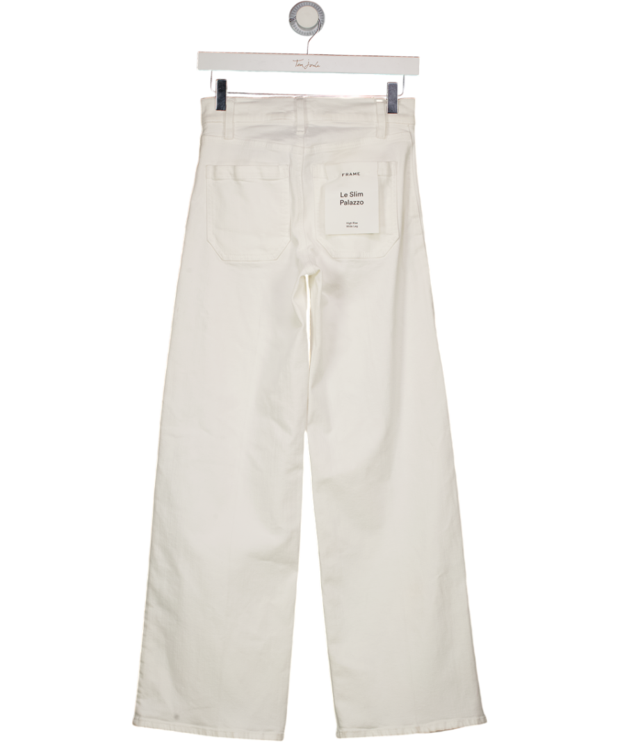 FRAME White Le Slim Palazzo High Rise Wide Leg Jeans W25