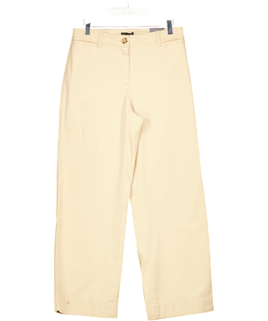 TALBOTS Beige Wide Ankle Heritage Twill Trousers Us4 UK 8
