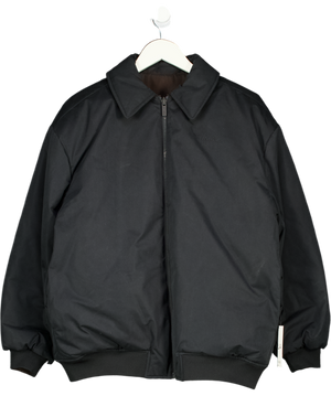 T/ALA Oversized Reversible Bomber Jacket In Black And Espresso Brown UK XS