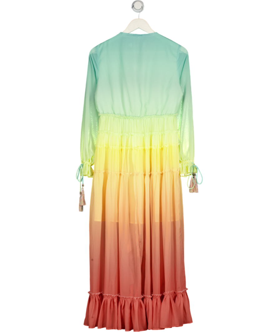CHICH WISH Multicoloured Pastel Ombre Maxi Dress UK XS