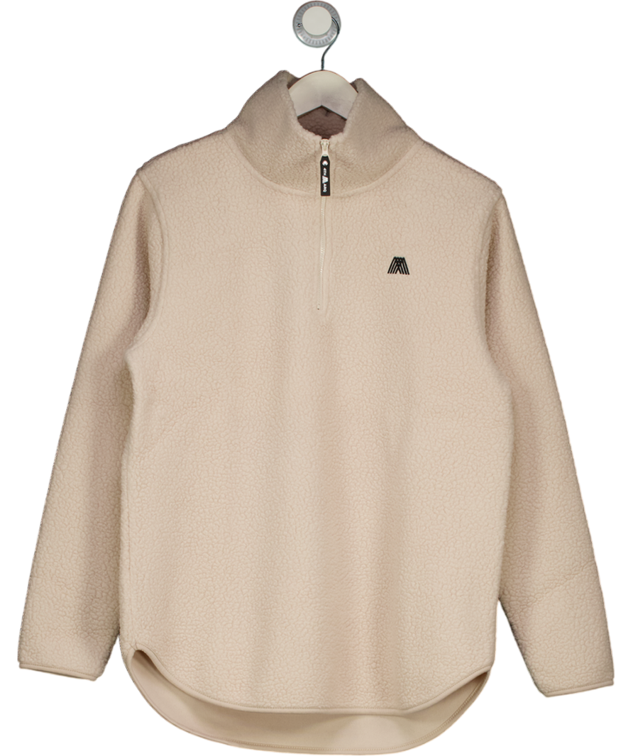 4TH ARQ Cream Supersoft Lennox Half-zip Fleece UK XS
