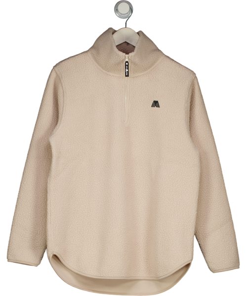 4TH ARQ Cream Supersoft Lennox Half-zip Fleece UK XS