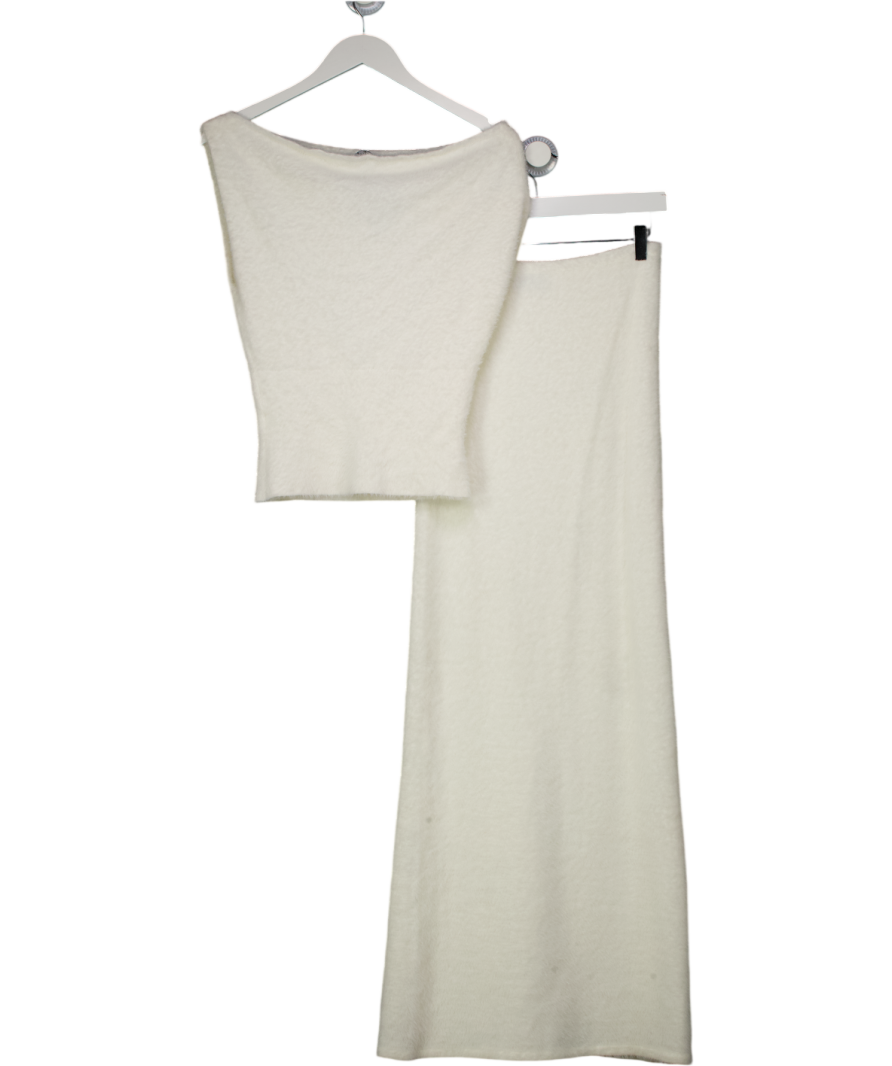 White Fox White Faux Fur Fluffy Set UK XS