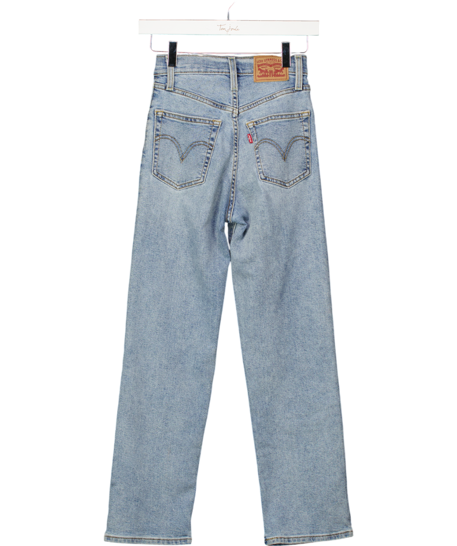 levis Blue Ribcage Straight Leg Jeans W23