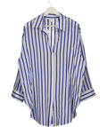 SEA LEVEL AUSTRALIA Blue Striped Vacay Cruise Shirt Cover Up UK S