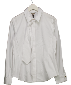 River Island White Poplin Shirt With Tie UK 10