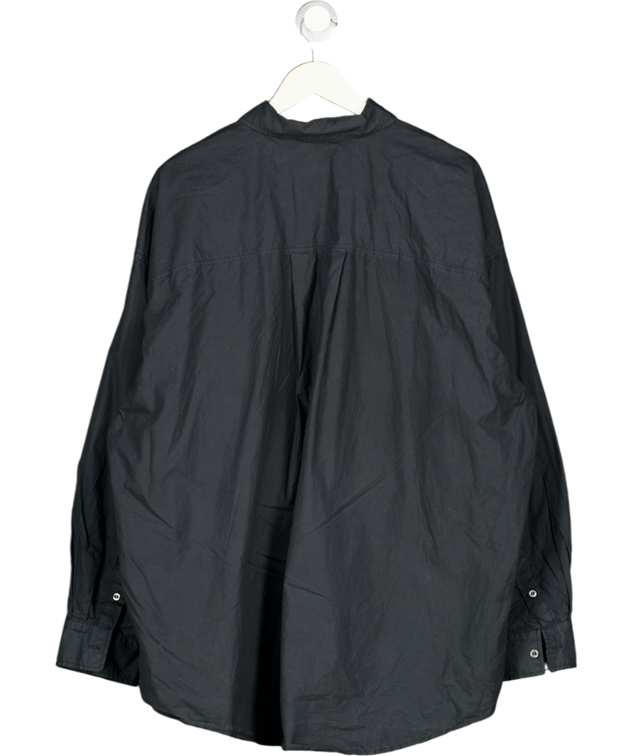 American Vintage Black 100% Cotton Pop Over Shirt UK XL