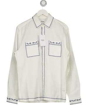 WAX Cream Haven Swirl Stitch Shirt UK S