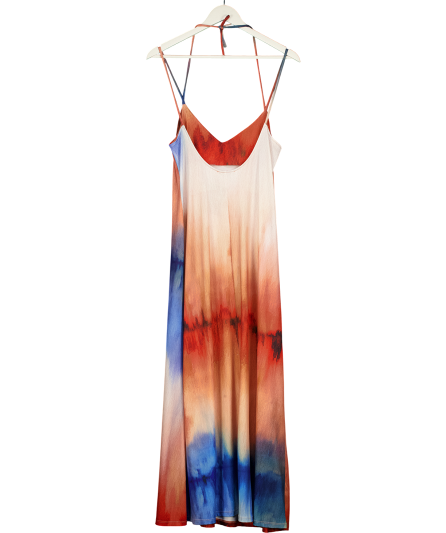 ZARA Blue Strappy Ombre Print Maxi Dress UK S