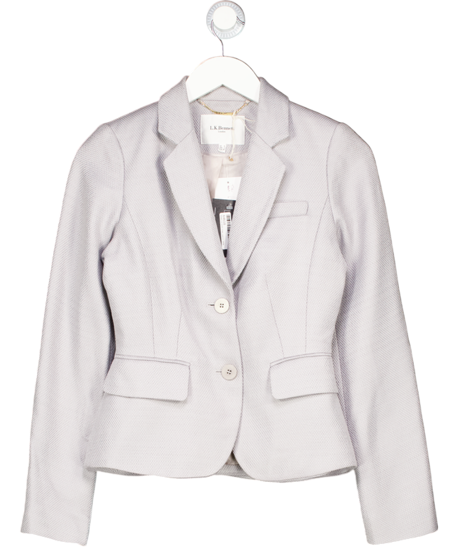 L.K.Bennett Grey Textured Blazer UK 6